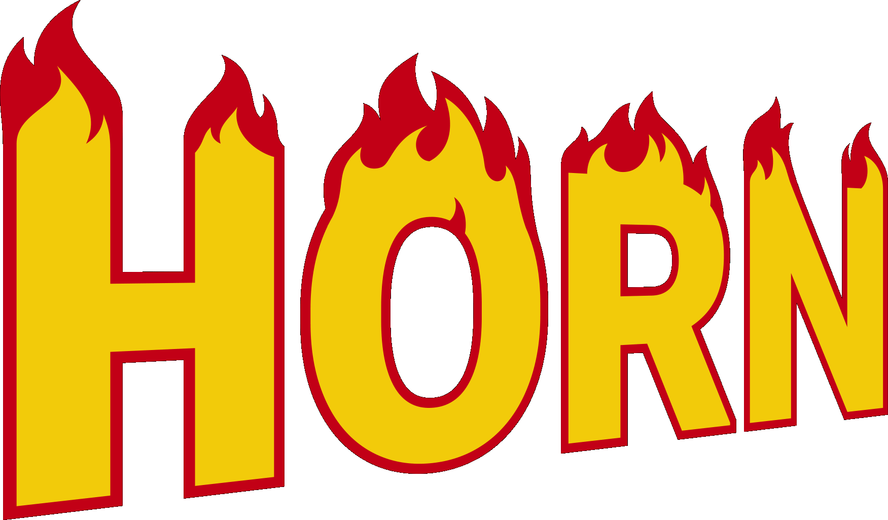 Logo der Firma Horn – Schriftzug „HORN“ mit Flammen
